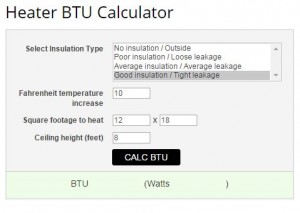 Heater Calculator