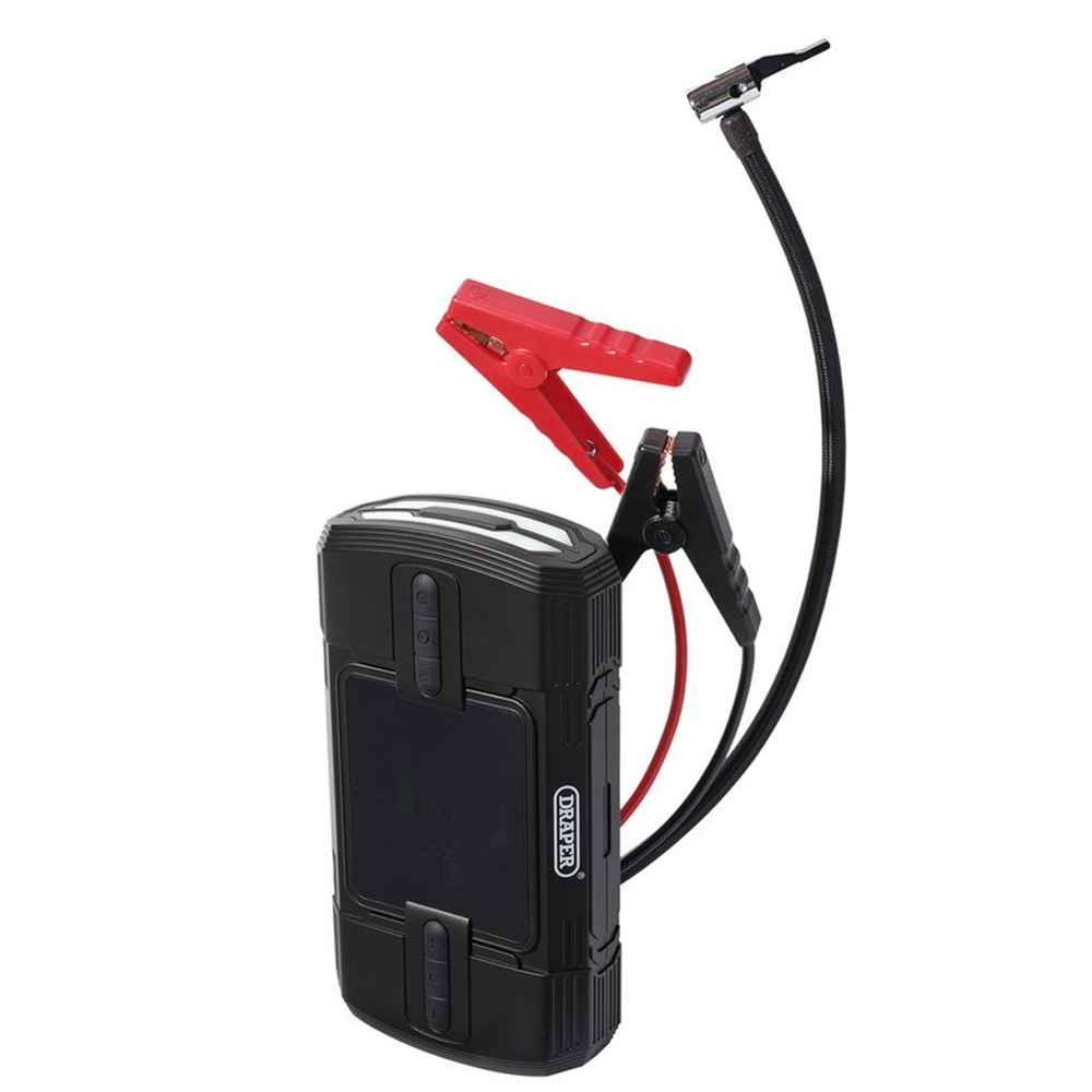 Image of DRAPER 12v Lithium 1200A Jump Starter & Tyre Inflator