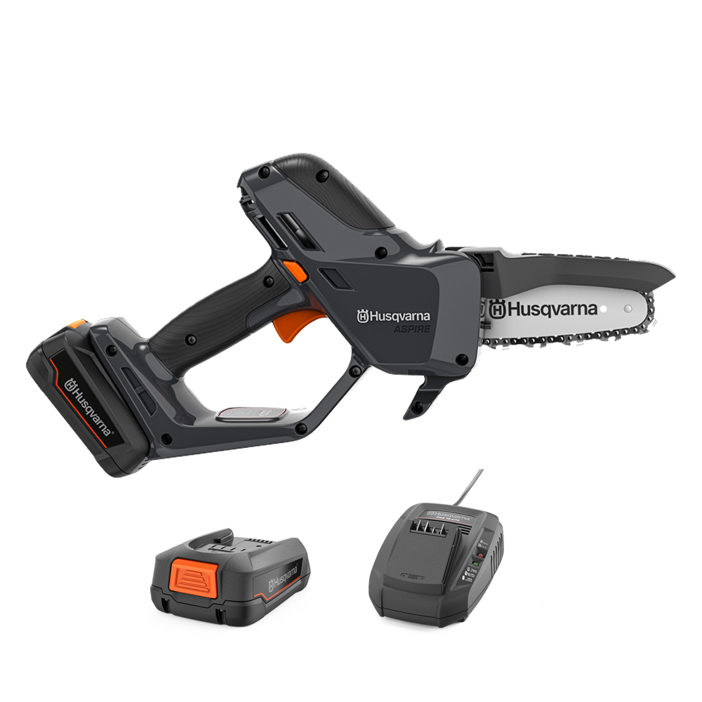 Image of HUSQVARNA Aspire P5-P4A 18v Cordless 5" Pruner Saw With Battery and Charger